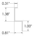 Picture of 16GA GALV - 13/16" X 107" Z-POST (NON-PUNCHED) MORGAN UTIL & SUPREME "SVF" DURAPLATE BODY