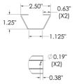 Picture of WABASH - 07200142-04 - 18GA GALV - 1.25" X 96.875" ANTI-SNAG ROOF BOW