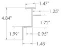 Picture of TOP RAIL MOR GVSD & GVSR NEW 06/08 STYLE 28 FT