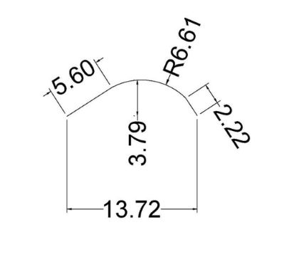 Picture of MORGAN - 01424 - 20GA SS X 15.28" X 104" CORNER RADIUS (PUNCHED)