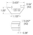 Picture of MORGAN - 0190340 - 18GA GALV - 1" X 98" ANTI-SNAG ROOF BOW (1 HOLE)