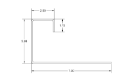 Picture of REAR CORNER POST S/S BRUSHED FINISH SUP "S" SERIES 110" X 7"