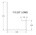 Picture of REAR CORNER POST MULTIVANS STAINLESS 110.25"